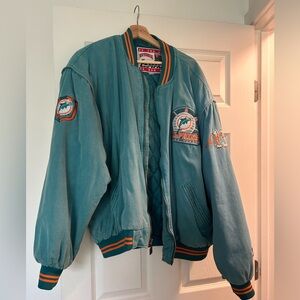Vintage Miami dolphins bomber jacket